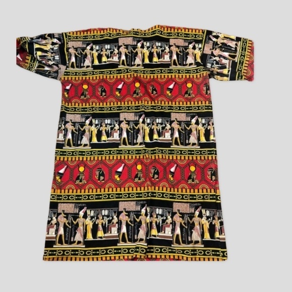 Luxe Noir By Lucerne Labidou Vintage Egyptian Gods Kaftan Size 1X - Picture 2 of 7